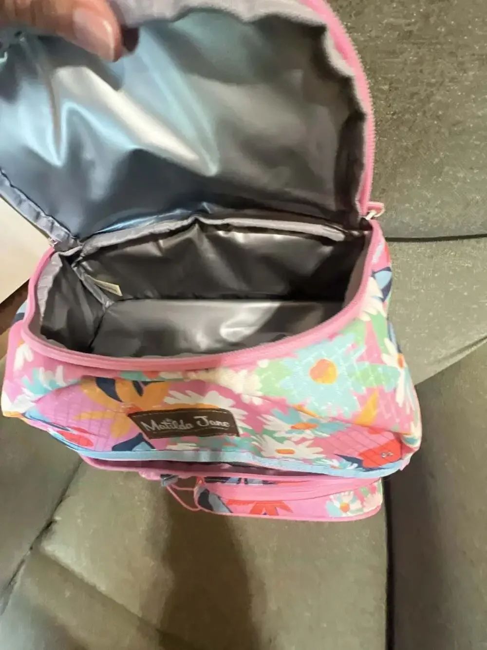 Matilda Jane Everything Packed Cooler Backpack Pink Floral Daisy like new